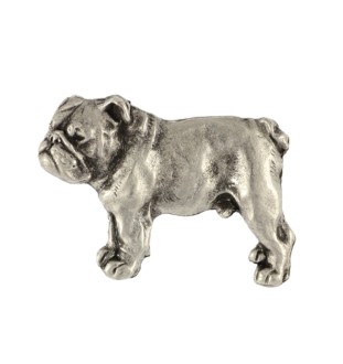 Buldog angielski pin posrebrzony Art-Dog